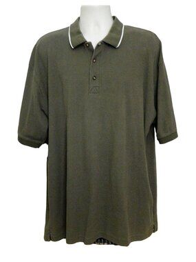 Greg Norman Play Dry Polo Shirt XXL Green Short Sleeve Cotton Polyester